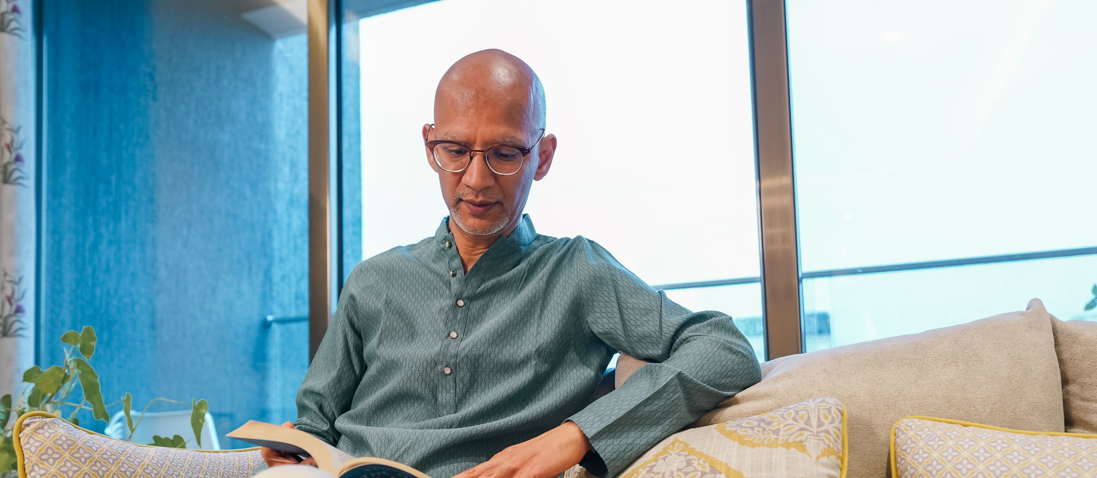 Ganesh reading - in a kurta